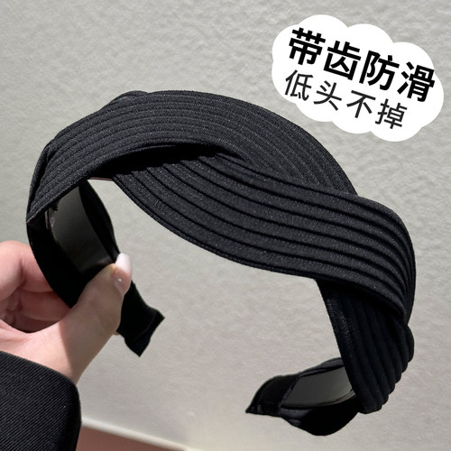 带齿防滑宽边发箍女2025新款发卡