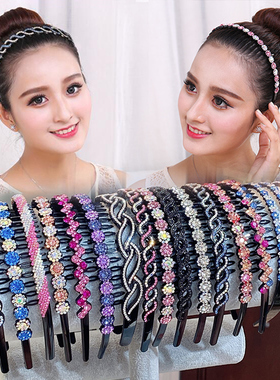 带钻发卡女成人压发箍2025新款碎发夹女款带齿头箍架头发夹子头饰