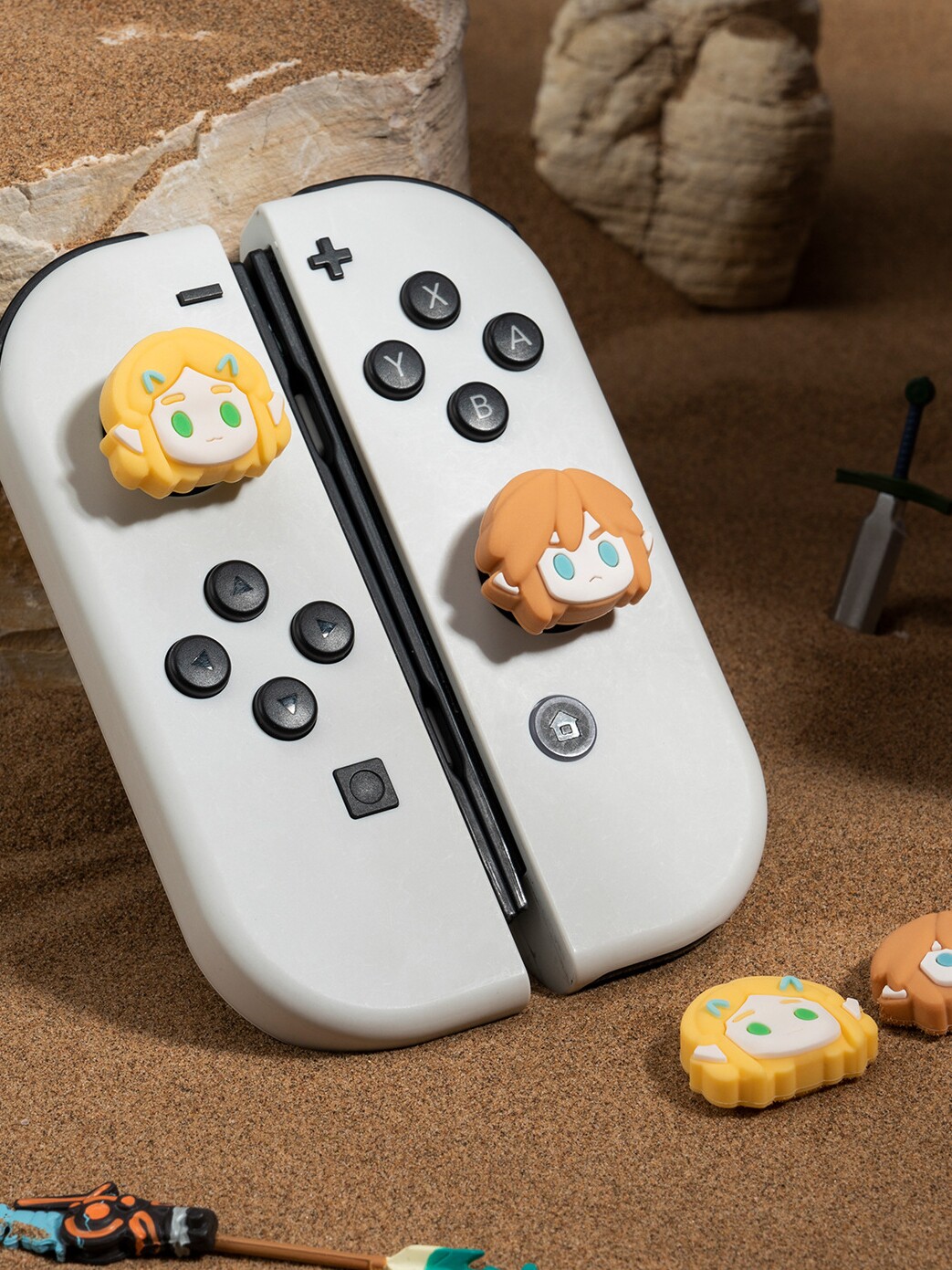 NINTENDO 스위치 로커 세트 OLED 게임 콘솔 키 캡 로커 캡 NS 젤다의 전설 눈물의 왕국