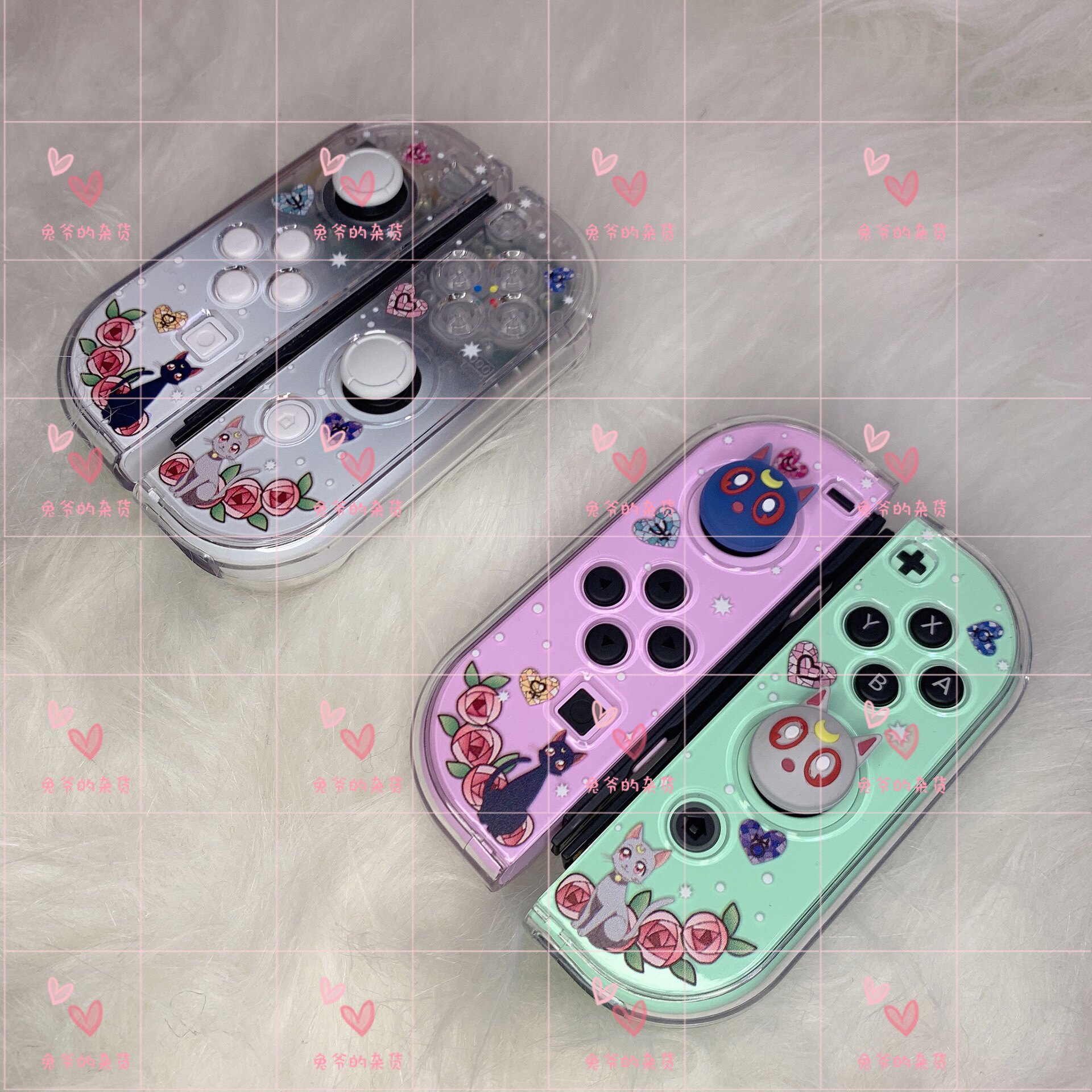 오리지널 세일러 문 스위치 OLED 로커 캡 NS 실리콘 보호 커버 라이트 로커 커버 귀여운