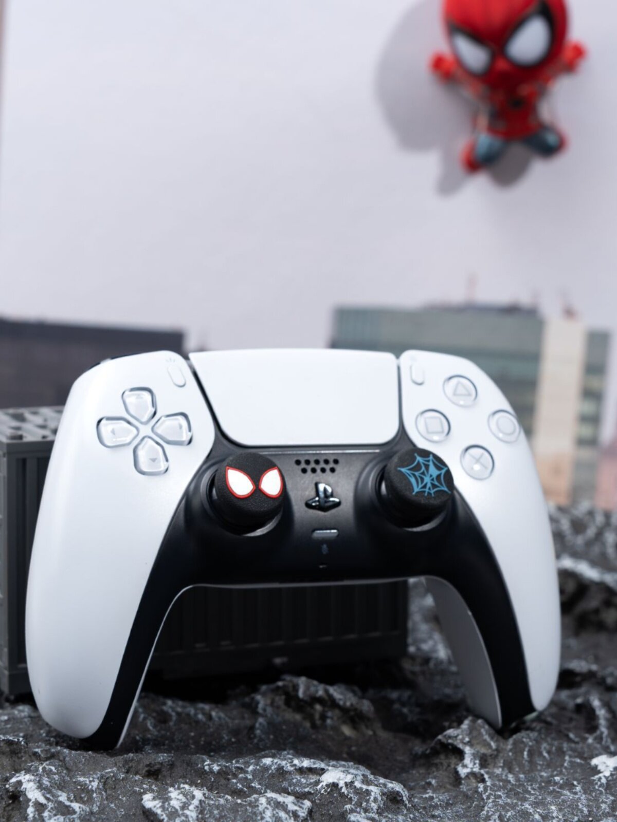 PS5 게임 컨트롤러 마블 스파이더맨 로커 캡 NSPRO 실리콘 키 캡 PS4 로커 커버 보호 커버