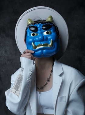 兰陵王面具电影主题面具日本鬼首般若面具动漫面具恐怖面具