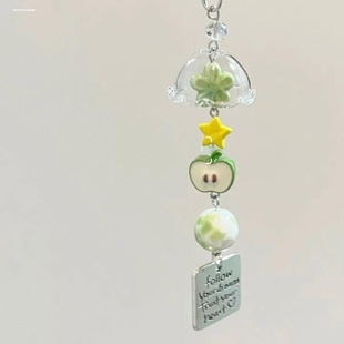 风铃挂饰苹果果核小挂件相机ins手机diy手机链条挂件可爱串珠