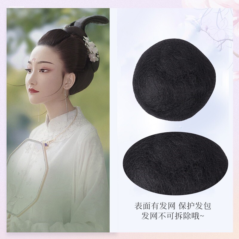 古装圆假发包赫本垫发球汉服后脑头顶发棒髻影楼唐风新娘造型