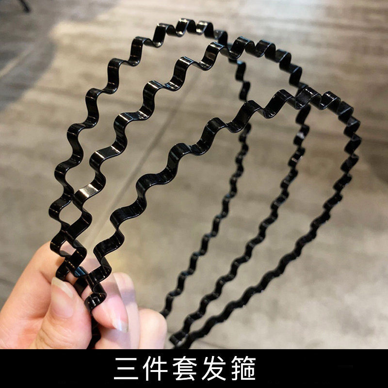 发箍男士夏季留长发隐形头饰压发波浪健身运动束发简约潮男大背头图片