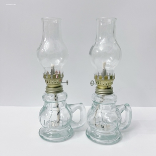 新款煤油灯玻璃灯罩圆形复古怀旧风格防风耐高温透明专用灯罩