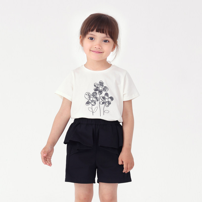 cutebunny2024夏季新款女宝宝洋气短袖t恤儿童休闲圆领透气上衣,童装/婴儿装/亲子装,T恤,淘宝优惠券,粉丝福利购,淘宝优惠卷