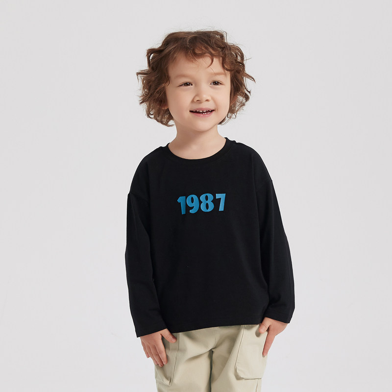 2024春装新款女宝宝长袖宽松t恤婴儿洋气圆领打底衫男童时髦上衣,童装/婴儿装/亲子装,T恤,淘宝优惠券,粉丝福利购,淘宝优惠卷