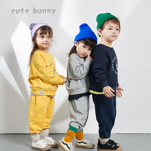 男女宝休闲潮童两件套 婴幼儿纯棉卫衣套装 cutebunny2024春装 新款