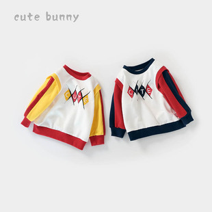 上衣男宝宝韩范卫衣小童潮 婴幼儿圆领爆款 cutebunny2024春装 新款