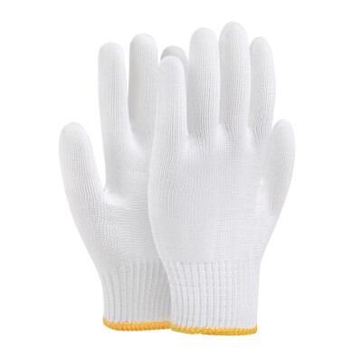 手套男工地干活纯棉线防滑尼龙加厚棉纱劳动工人手套劳保耐磨工作