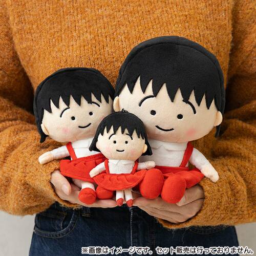 日本代购日本正品 樱桃小丸子红色背带裙毛绒公仔包包小挂件