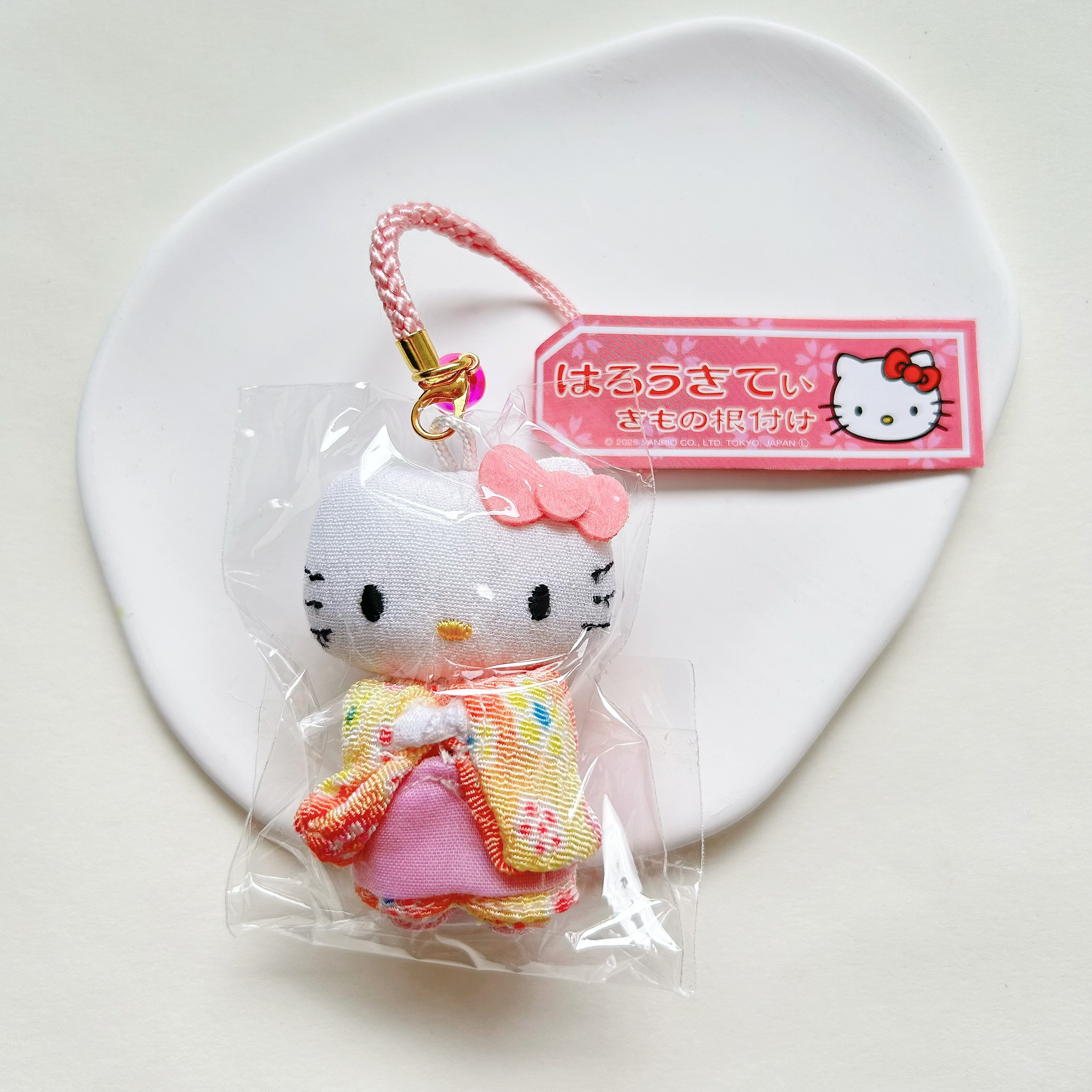 现货日本采正品三丽鸥Sanrio限定日式和服风kitty铃铛挂件圆珠笔