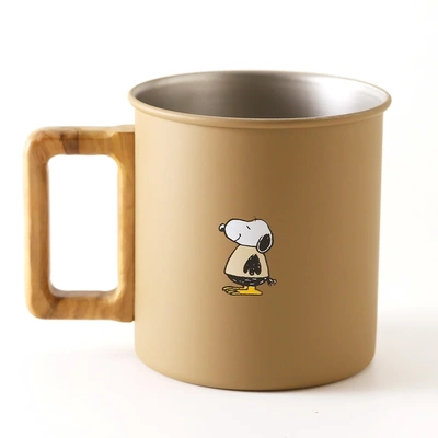 日本采购史努比PEANUTS Cafe限定无盖不锈钢水杯咖啡杯不退不换