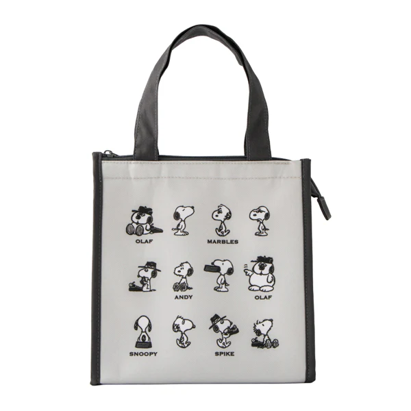 日本采购正品 snoopy史努比 双面图案保温袋午餐包手提保温包