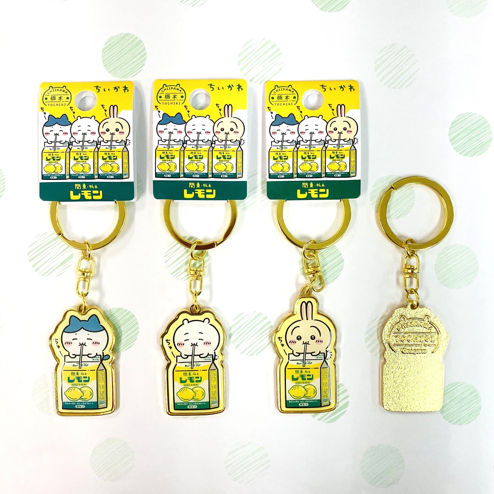 日本 yukio枥木限定chiikawa乌萨奇小八吉伊柠檬牛奶挂饰钥匙扣