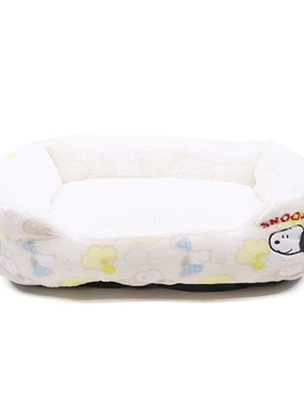 日本代购snoopy史努比 冬季加绒保暖狗窝猫窝14x53x40