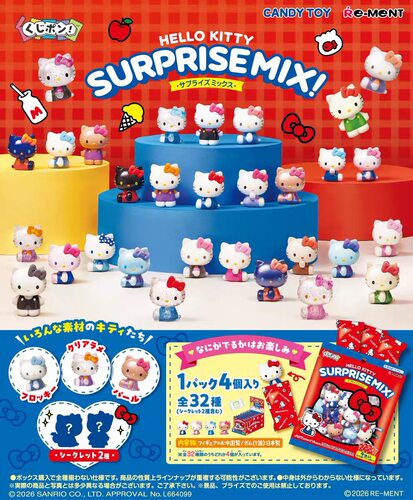 现货秒发REMENT微缩萌粒三丽鸥Hello Kitty惊喜组合潮玩摆件