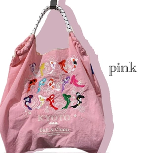 日本专柜正品 chain京都限定刺绣购物袋手提单肩包 Ball