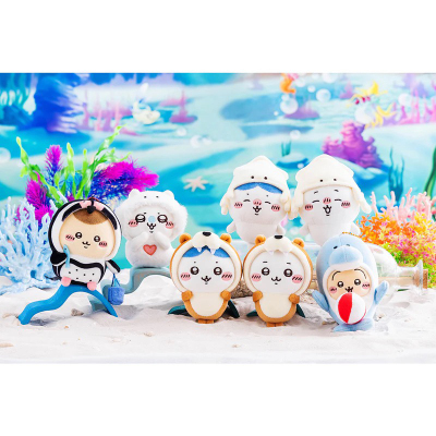 日本正版chiikawa吉伊卡哇水族馆鲸鲨海豚乌萨奇挂件玩偶