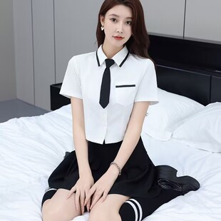 足浴养生技师工作服SPA气质短袖会所酒店服务员工作服足疗服装女