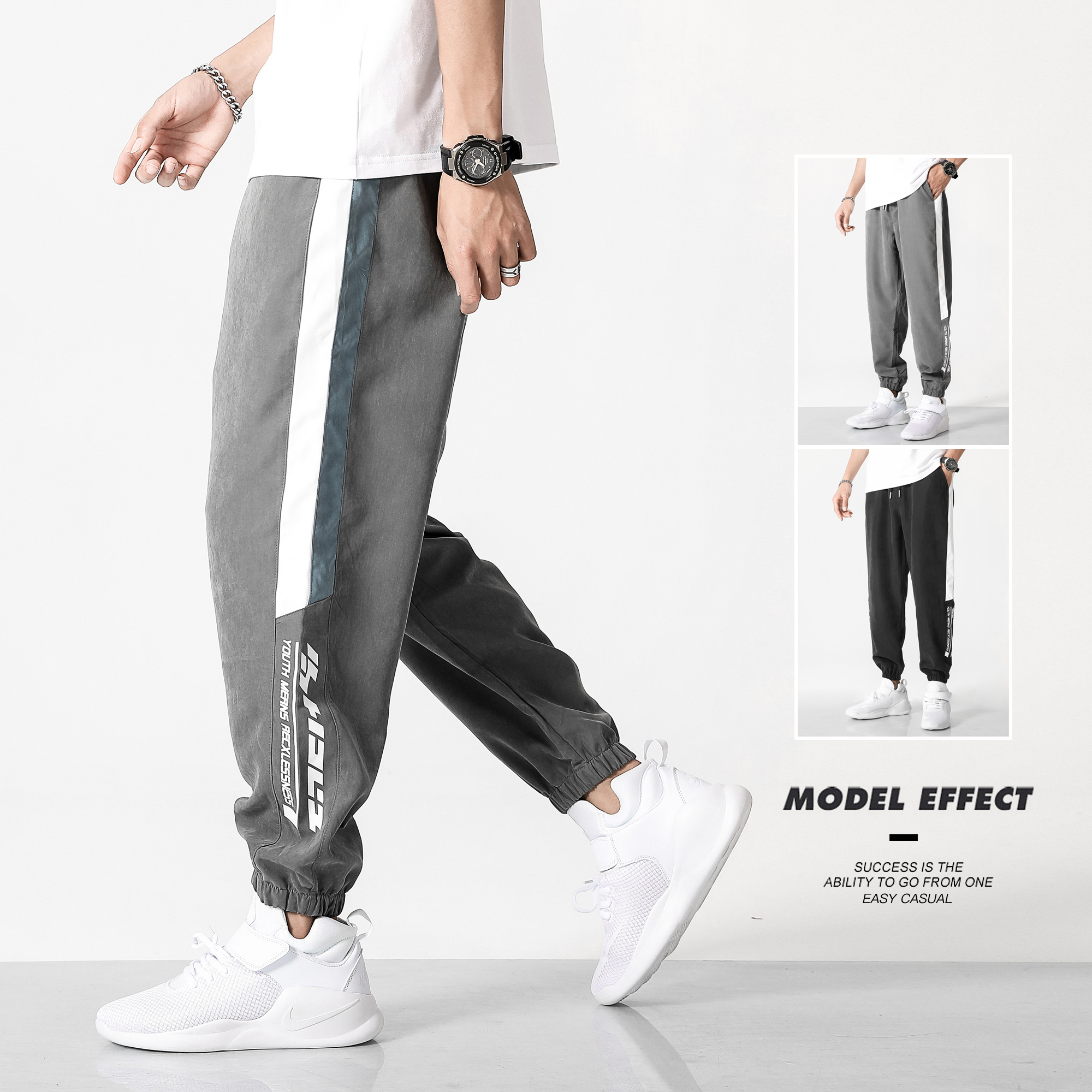 Spring baggy large sweatpants trend versatile casual corset Capris