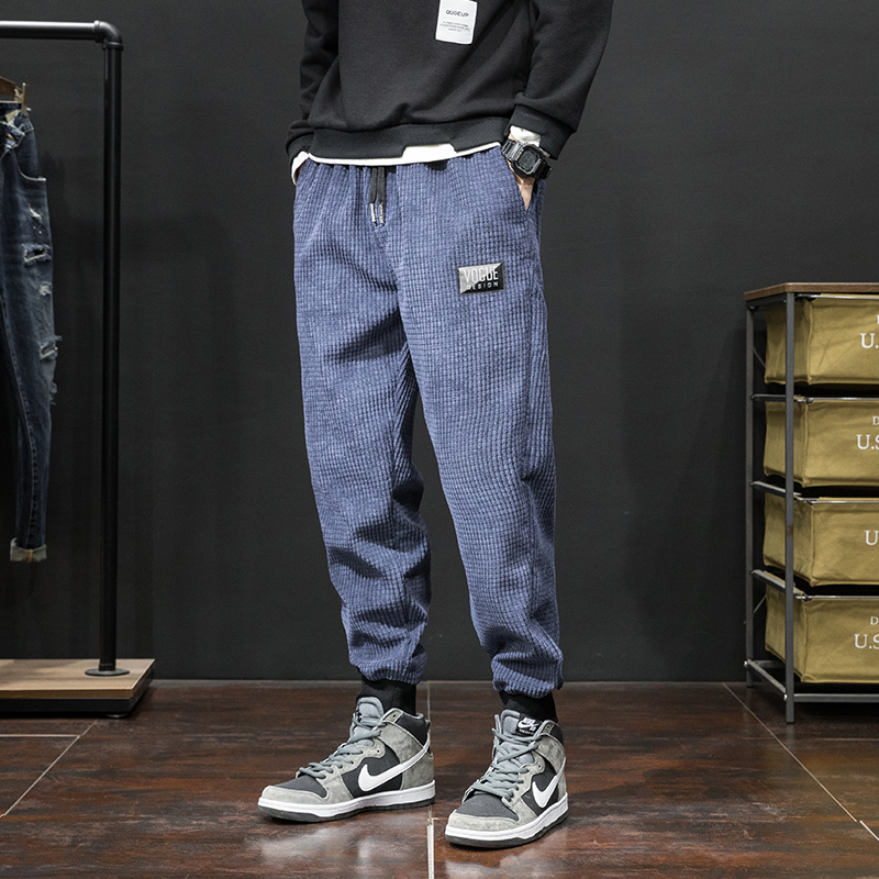Men's pants popular Capris autumn and winter trend corduroy casual pants sports pants