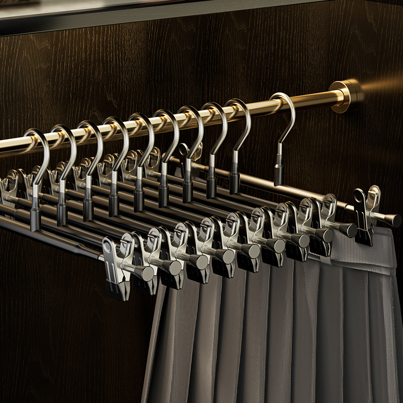 裤架带夹子家用无痕强力防滑衣柜内置夹裤子专用衣架裙夹晾晒裤夹,收纳整理,裤/裙架,淘宝优惠券,粉丝福利购,淘宝优惠卷