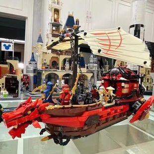 2026新款适用于乐高积木幻影忍者70618命运赏赐号龙船移动基地儿