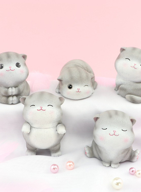 猫咪树脂卡通可爱风汽车载内模型