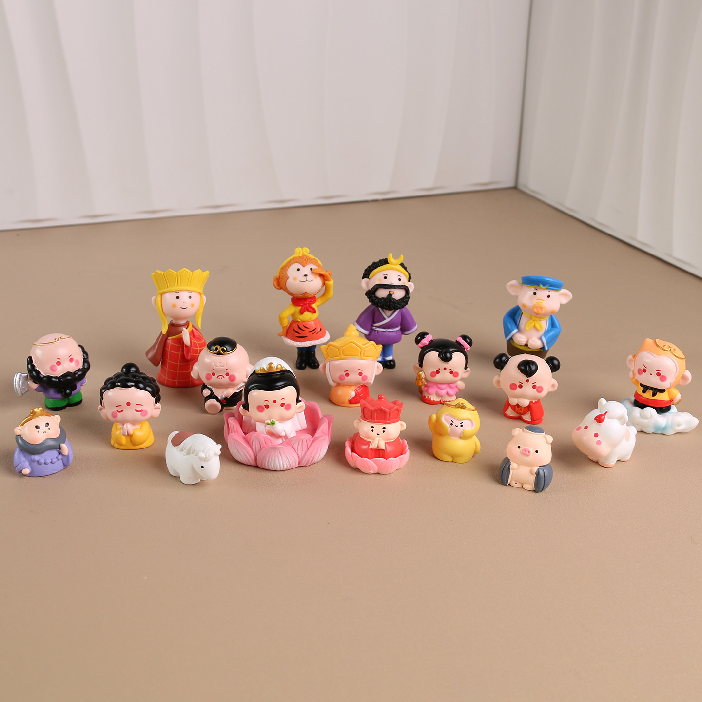 可爱Q版胖胖西游记师徒四人孙悟空公仔微景观装饰品车载桌面摆件,家居饰品,桌面摆件,淘宝优惠券,粉丝福利购,淘宝优惠卷