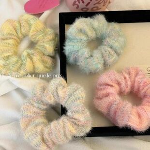 秋冬韩国新款毛绒大肠发圈温柔气质淑女头绳发绳皮套发饰网红皮筋