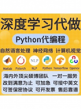 Python代编程深度学习神经网络算法代做跑代码指导编写调试接单
