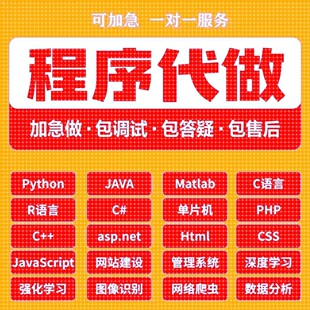 计算机Java代码编写C语言程序Python代编qt设计C++代做C#开发安卓