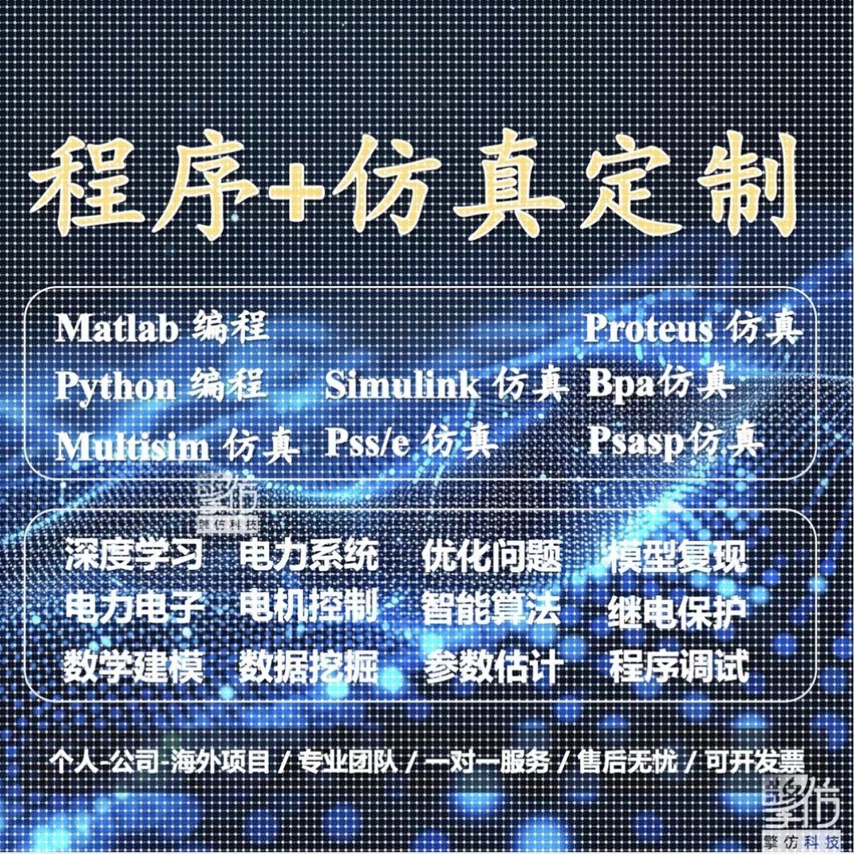 Psasp仿真代做Matlab程序编写Simulink电机仿真仿真模型代做