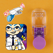 日本SONIC索尼克学生胸卡夹SK4973公交卡挂夹360度可调学生证吊夹