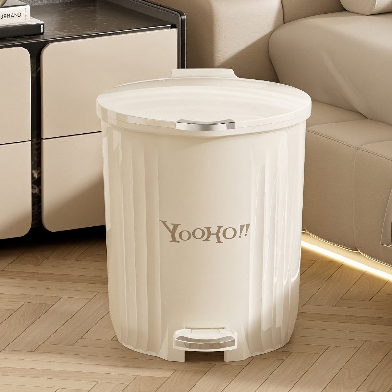 垃圾桶家用客厅轻奢高档大号大容量卧室厨房厕所脚踩带盖子2025新