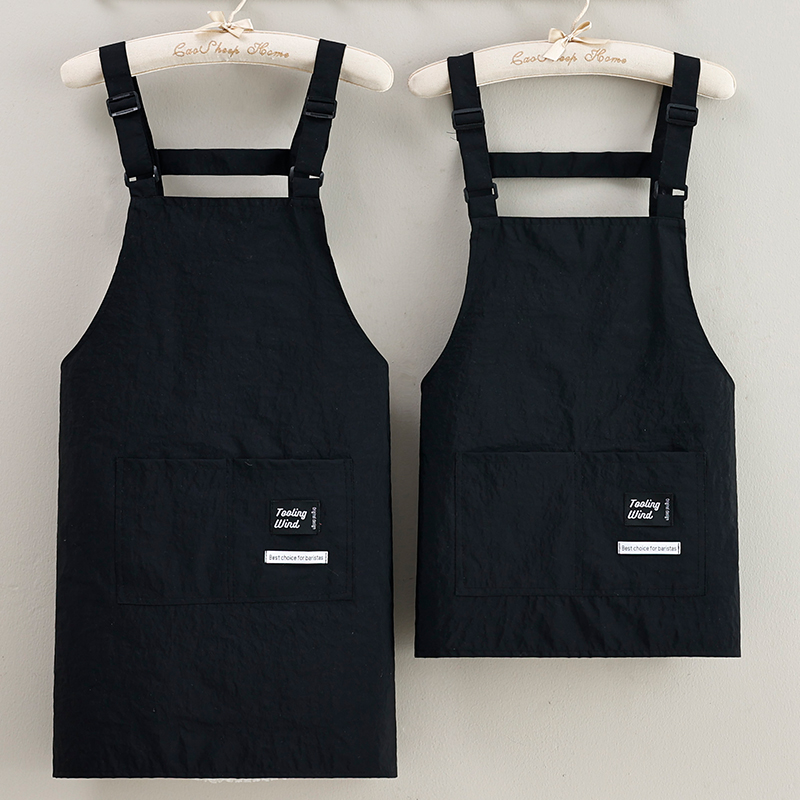 2025韩版新款塔丝隆防水防油时尚围裙家用厨房做饭围腰餐饮工作服