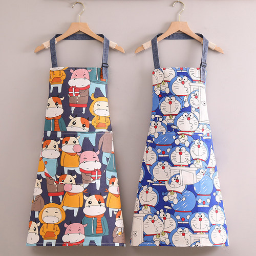 棉布帆布围裙家用厨房女时尚洋气