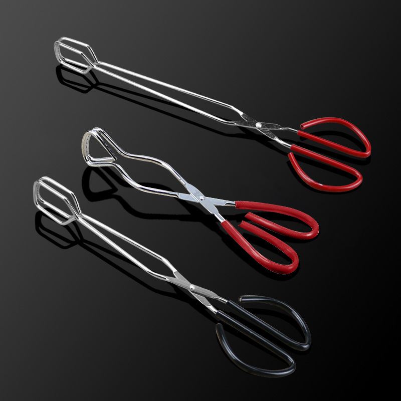 不锈钢炭夹 户外烧烤木炭夹 厨房剪刀式食物夹加长型火钳夹碳夹