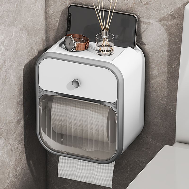 化妆室卫生纸盒壁挂式纸巾盒化妆室卫生纸盒防水免打孔厕所卷筒卫