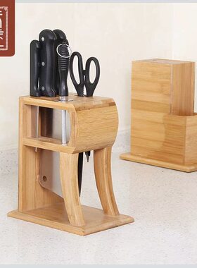 实木刀架刀具落地菜刀收纳层架置物架木头刀具架刀座小号厨房