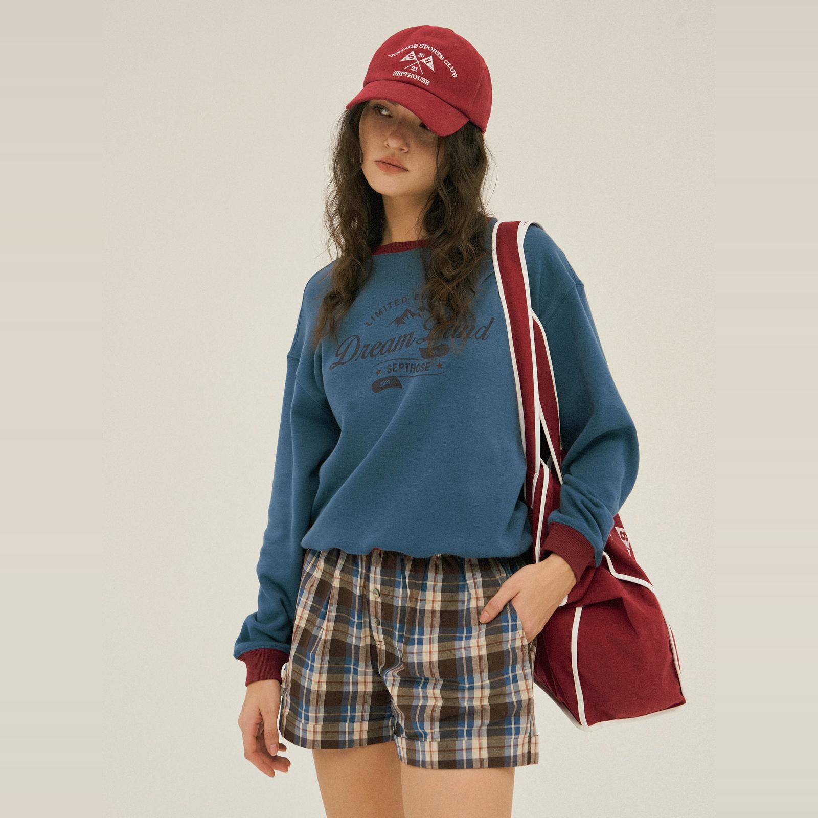 SEPTHOUSE24AW蓝色圆领卫衣