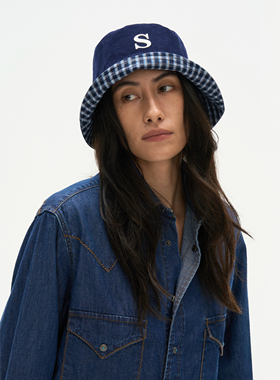 Septhouse 美式字母刺绣双面渔夫帽2025新款冬男女通用百搭帽子