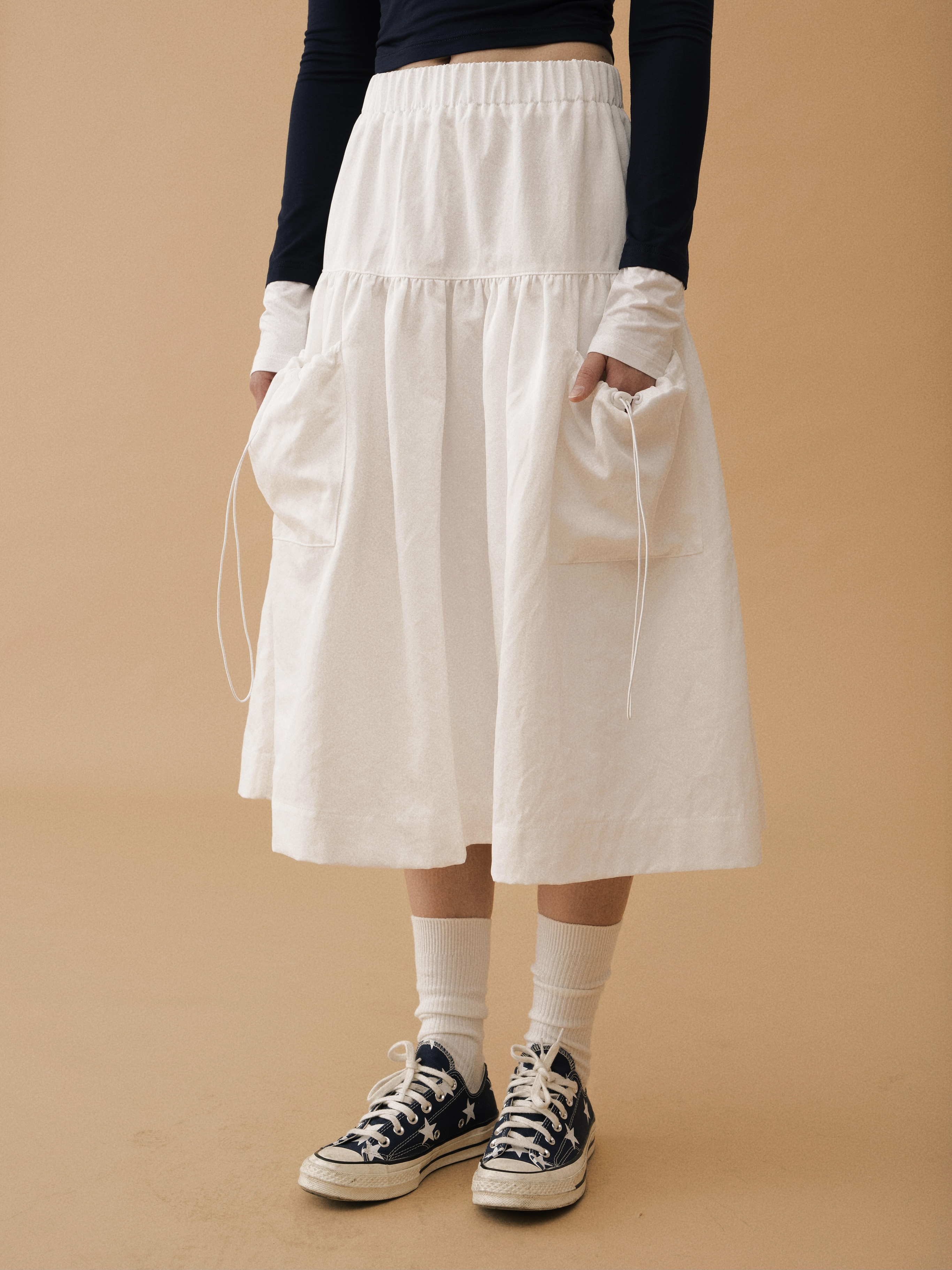 Septhouse长裙伞裙休闲双层