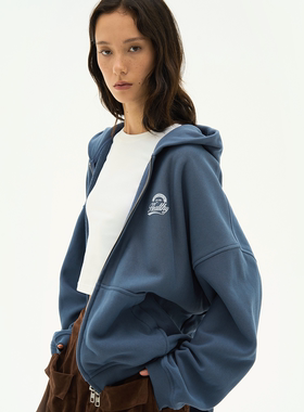 Septhouse 美式外套卫衣秋冬新款宽松连帽拉链开衫慵懒绒衫上衣