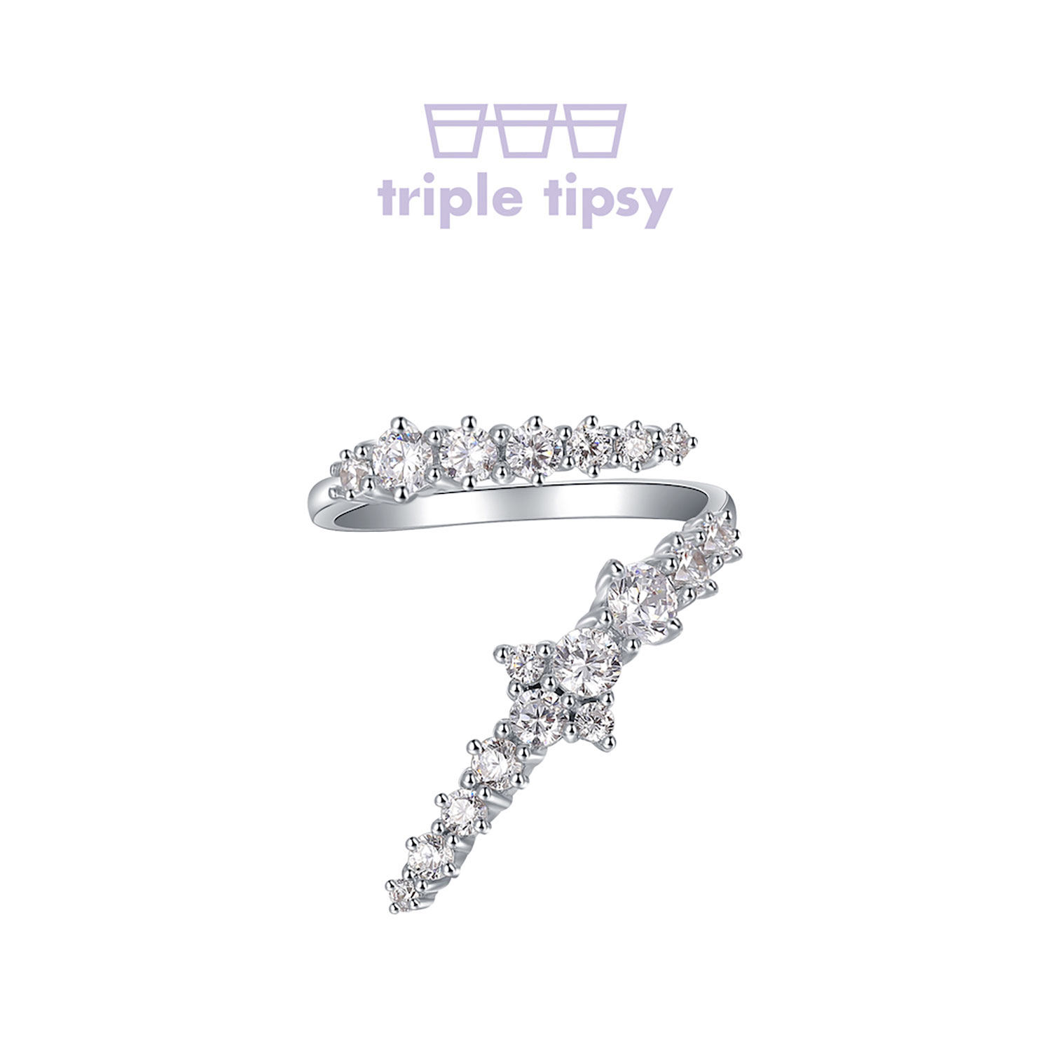 triple tipsy 幸运数字“7”纯银戒指 马嘉祺丁程鑫苏新皓同款