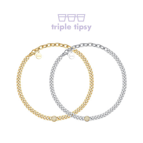 tripletipsy三倍微醺拼色短项链