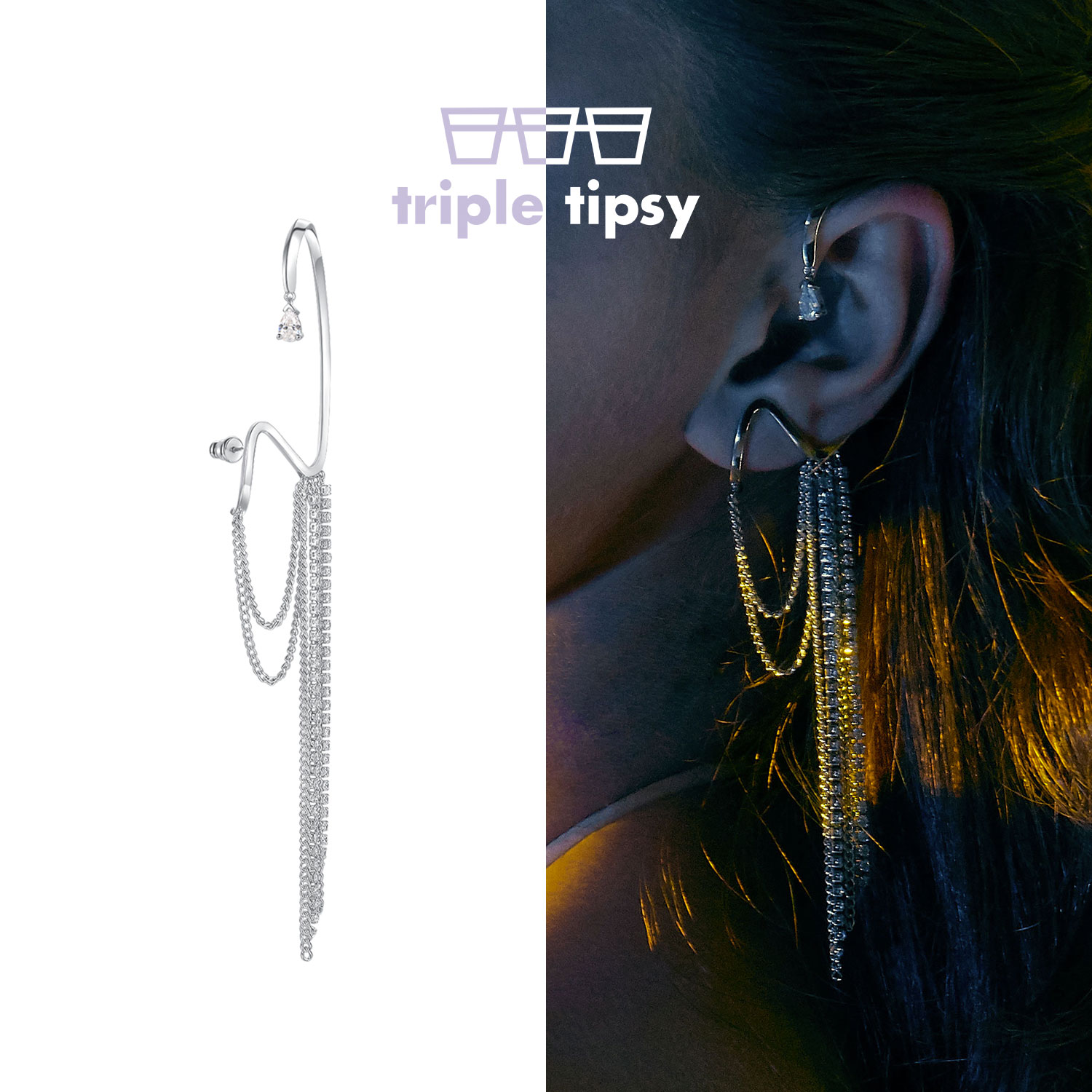 氛围感仙女流苏高级感耳环闪爆