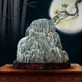 正宗泰山石敢当镇宅室内外原石转运石补缺角靠山石办公室石头摆件